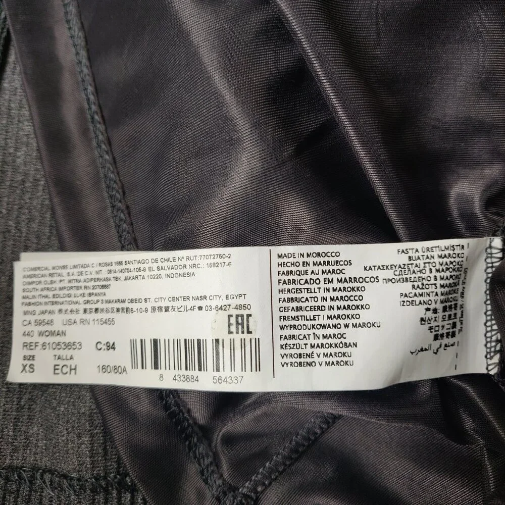 Mango Suit Sleeveless Tube Bodycon Ribbed Midi Dress Size Extra-Small - Picture 13 of 13